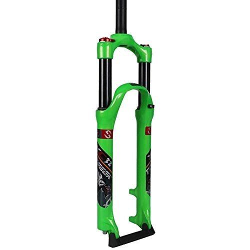 Forcelle per mountain bike : WangT Forcella Anteriore per Mountain Bike 26 27 5 29 Pollici in Lega di Alluminio Ultraleggera Controllo della Spalla Sospensione MTB Pressione dell'Aria Forcelle Ammortizzatore, Green-26Inch