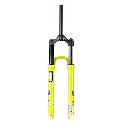 Forcelle per mountain bike : YING-pinghu Componenti della Bicicletta della Forcella anterio Bicicletta da Ciclismo Bike Air Fork Plug Sospensione 26 27.5 29 Pollici 100-120mm Corsa Giallo (Color : 27.5)