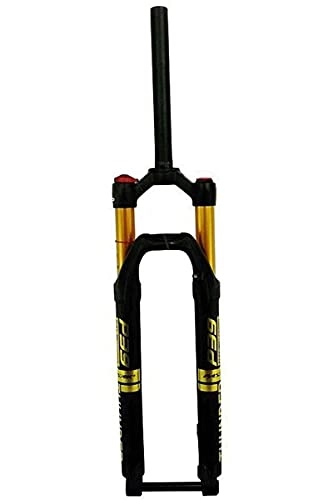 Forcelle per mountain bike : YMSHD DH Air Fork 27.5" / 29 Pollici per Mountain Bike Freno A Disco Nero Telaio Forcella 15Mm Perno Passante in Lega di Magnesio Viaggio 105Mm 1-1 / 8" per MTB / XC