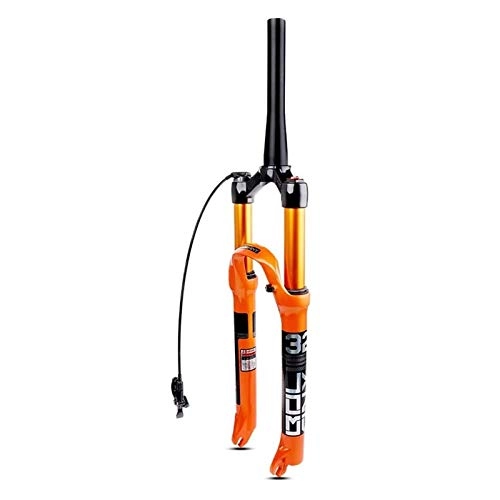 Forcelle per mountain bike : YQQQQ Forcella Ammortizzata per Mountain Bike 26 27, 5 29 Pollici, Forcelle MTB Diritte / Affusolate QR 9mm da Viaggio 120mm (Color : Tapered Remote Lockout, Size : 26inch)