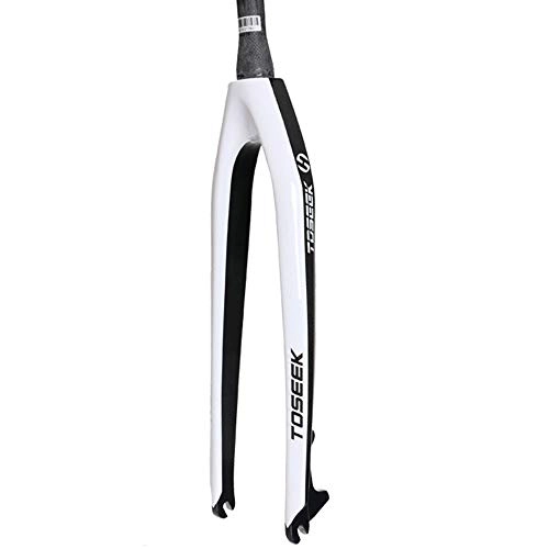 Forcelle per mountain bike : YSHUAI Forcella per Bicicletta, Forcella Anteriore 700C, Forcella per Bicicletta in Carbonio, Resistente agli Urti, Forcella Rigida per Bici da Corsa, Mountain Bike, Bianca, 29 inch