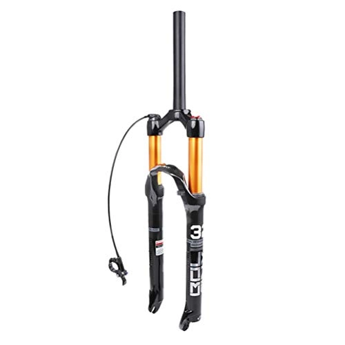 Forcelle per mountain bike : YUONG Forcella per Bicicletta Mountain Bike Regolazione Ammortizzazione forcelle Pressione Lega di Alluminio 26 / 27.5 / 29 Pollici Viaggio 100MM con Funzione Lock out Straight Tube, Line Control, 29