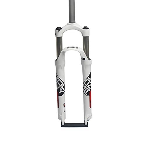 Forcelle per mountain bike : ZXASDC Bianco Forcella MTB, Lega di Alluminio Forcella di Sospensione Mountain Bike Bicicletta MTB Forcella Ammortizzatore Vibrazione, 26" / 27.5" / 29"