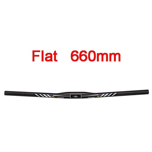 Manubri per Mountain Bike : Carbon Mountain Bicycle Handlebar MTB Bike Handlebar Full Carbon Fiber Bike Handle 3K G Flat 660mm