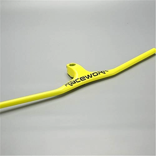 Manubri per Mountain Bike : KDHJY in Fibra di Carbonio MTB Manubrio della Bicicletta One a Forma di Manubrio Integrato con Stelo UD Matte Carbon DH Mountain Bike Handlebar (Color : 760x80mm Yellow)