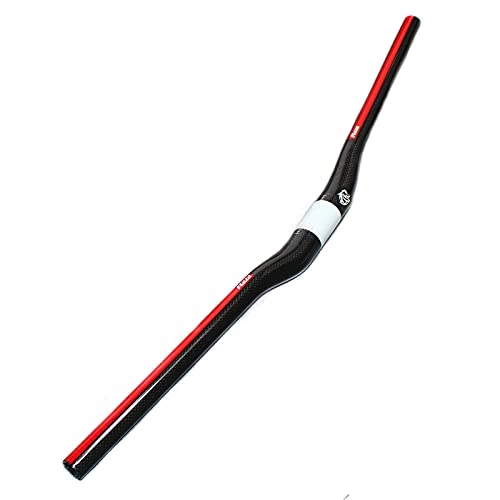 Manubri per Mountain Bike : Manubrio della Bicicletta MTB Bicicletta in Carbonio Ad Alta Resistenza Super Light Riser Manubrio 31.8Mm Parti di Biciclette in Montagna Accessori per Bici, Rosso, 620mm