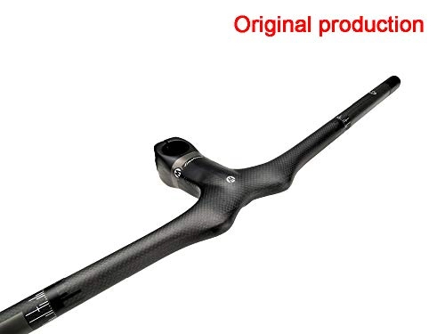 Manubri per Mountain Bike : MTB Integrated Handlebar Bicycle Handlebars Mountain Bikes 3K Matte Carbon Handlebar MTB Flat HANDLEBAR 600x100mm