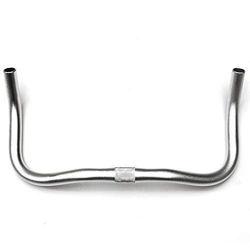 Manubri per Mountain Bike : RETHPA Manubrio per Bicicletta, Manubrio MTB Bicicletta della Bici Lega Bullhorn Morsetto Fixie Fixed Gear Barra del Manubrio (Color : Silver)