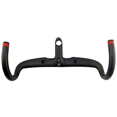 Manubri per Mountain Bike : RETHPA Manubrio per Bicicletta, Manubrio MTB Fibra di Carbonio Nero Completo Integrato Strada del Manubrio della Bicicletta Bike Manico Piegato Bar con Stelo (Size : 440x100mm)