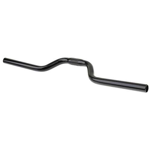 Manubri per Mountain Bike : SaniMomo Manubrio in Lega di Alluminio per Mountain Bike Barra di Ciclismo per Riser ad Ingranaggi Fissi Manubrio da Bicicletta 25, 4 mm 520 mm - Nero