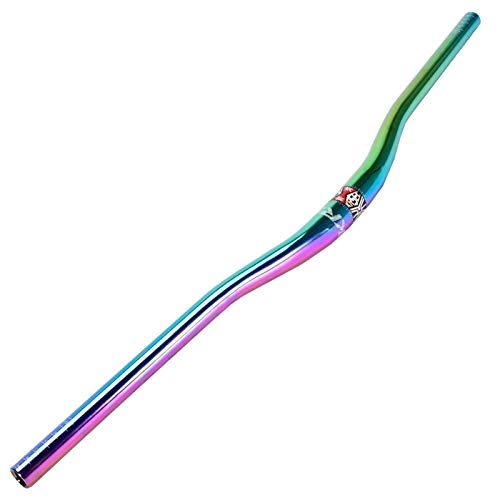 Manubri per Mountain Bike : SSSSY Manubrio Colorful Manubrio della Bicicletta 31.8 * 800mm DH Discesa di Corsa del Manubrio della Bici Aumento Manubrio MTB Mountain Road Bike Handlebar Arcobaleno Wake (Color : 25mm Rise)