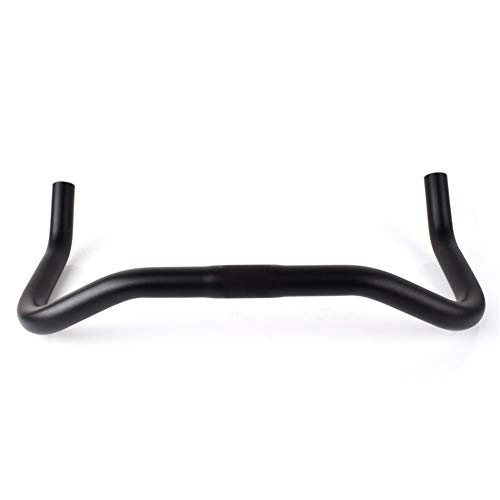 Manubri per Mountain Bike : SXCXYG Manubrio MTB Manubrio del Bullhorn della Lega di Alluminio 25.4mm 390mm per la Bici da Strada a ingranaggio Fisso MTB Manubrio MTB Carbonio (Color : Black)