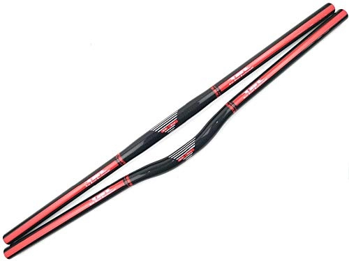 Manubri per Mountain Bike : TAT parti della bicicletta completa in fibra di carbonio manubrio linea rossa 25, 4 mm straight to 660mm