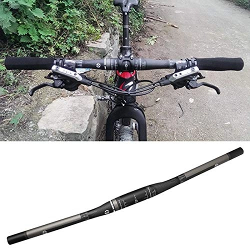 Manubri per Mountain Bike : WUDENGM Manubrio MTB in Carbonio Fibra Elegante Full Carbon Road Bike Handlebar Diritta, Dimensione: 580 Millimetri