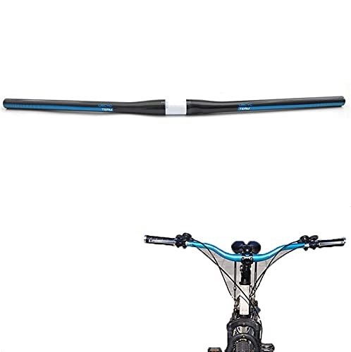 Manubri per Mountain Bike : Yajun Manubrio Carbonio Mountain Bike Ultra Lungo Manubrios Parti di Biciclette per Bicyle MTB 31.8 * 580 / 620 / 660 / 700 / 740mm, Blue-Flat, 620mm