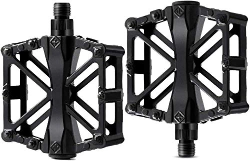 Pedali per mountain bike : 1Dealer Mountain Bike MTB Pedali Pedali Bicicletta CNC Anti Skid Alluminio con 2 Cuscinetti Universale 9 / 16" Ultraleggero per BMX bici da corsa Trekking