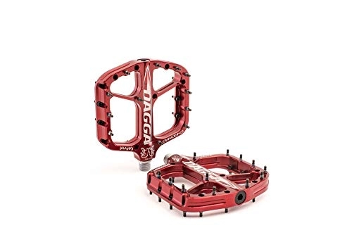 Pedali per mountain bike : CHROMAG Dagga Pedali MTB / Ciclo / VAE / E-Bike Adulto Unisex, Rosso, 120 x 115 mm