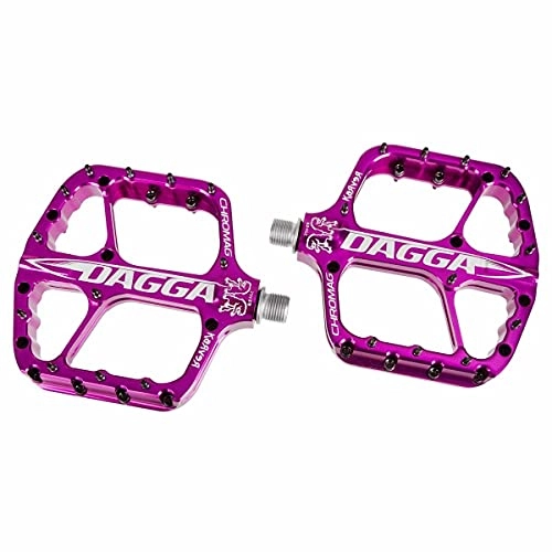 Pedali per mountain bike : CHROMAG Dagga - Pedali per MTB / Ciclo / VAE / E-Bike adulto, unisex, 120 x 115 mm, colore: Viola