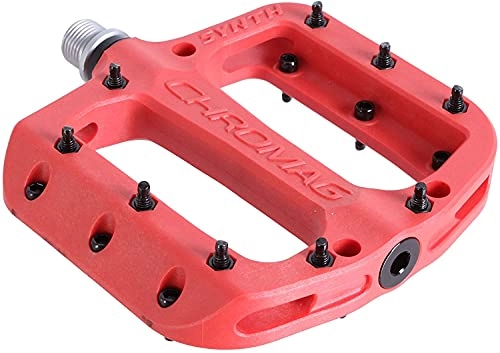 Pedali per mountain bike : CHROMAG Synth Pedali MTB / MTB / ciclismo / VAE / E-Bike adulto Unisex, Red, 110 x 107 mm