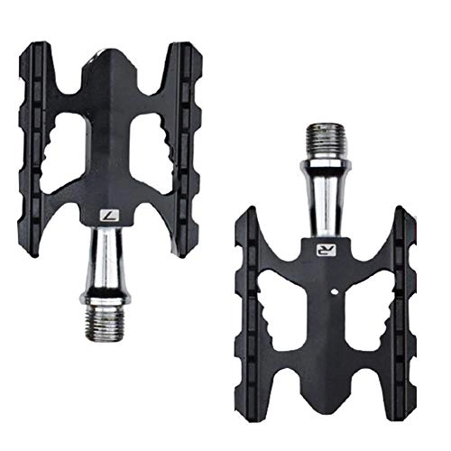 Pedali per mountain bike : Edmend Bicicletta Il Pedale del Cuscinetto Universale Strada Mountain Bike Pedale Lega di Alluminio Anti-Skid Pedale Accessori for Biciclette Pedale Bicicletta Pedali per MTB (Color : Black)