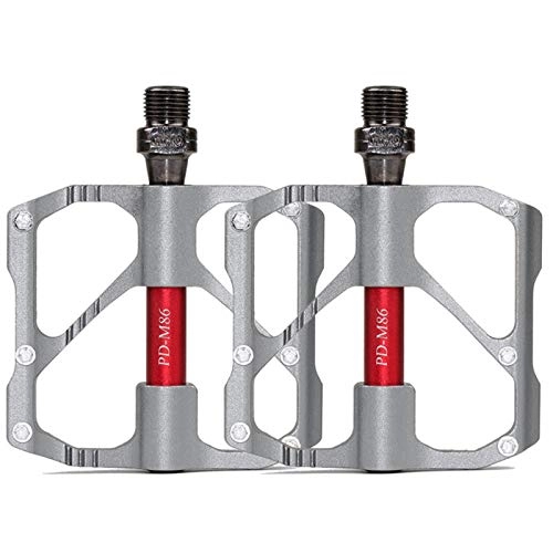 Pedali per mountain bike : ERHETUS Lega di Alluminio 3 Cuscinetti Mountain Bike Pedali Piattaforma Della Bicicletta Piatta Lega Pedali Antiscivolo Lega Piatti Pedali