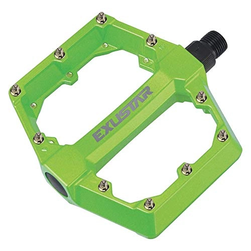 Pedali per mountain bike : Exustar Flat, Pedalo Ciclo Unisex Adulto, Verde, 115x108mm