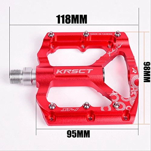 Pedali per mountain bike : FELICIPP Pedale della Bicicletta, Mountain Bike, Pedali, Cuscinetti, Accessori per Pedali (Colore : Red)