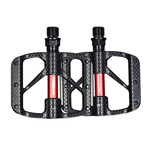 Pedali per mountain bike : FIVENUM CNC Bicycle for Pedali for Mountain Bike BMX / Mountainbike Bike Pedal 9 / 16 Universale con Accessori for Piastre Riflettenti di Luce Notturna (Color : Black)