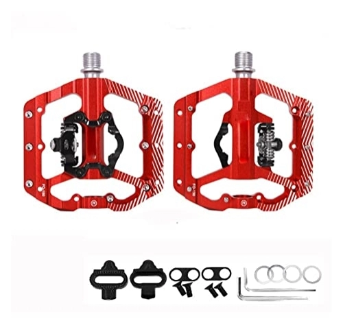 Pedali per mountain bike : FIVENUM Pedali Pedali Biciclette anticomia Mountain Bike Pedali Piattaforma in Lega di Alluminio Adatto for Gli Accessori da Equitazione (Color : FK-150 Red)