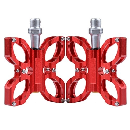 Pedali per mountain bike : GUTANG-DC Alluminio CNC Pedali Alluminio Ciclismo Pedals Per BMX MTB Bici Farfalla Mountain bike Pedale(rosso)