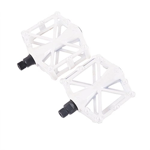 Pedali per mountain bike : In lega di alluminio bicicletta pedali Road bike pedali per MTB BMX mountain bike ciclismo bici 1 paio, White