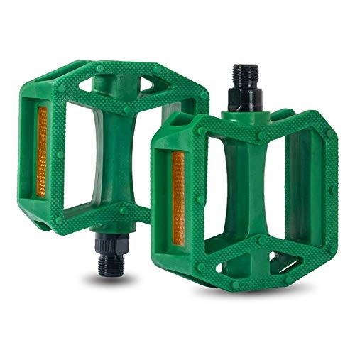 Pedali per mountain bike : JHYS Pedale Piattaforma Bici, Pedali Bici in Nylon Pedali Bici Ultraleggeri con Piattaforma Piatta per Mountain Bike 9 / 16'' 1 / 2" Parti Adattatore Bici da Ciclismo Pedale da Bicicletta (PE012BK 1)