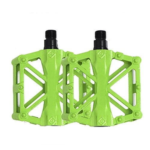 Pedali per mountain bike : JINSUO GWTRY Mountain Bike Bicicletta Pedali Bicicletta Ultralight della Lega di Alluminio Dead Fly Pedale MTB Pedali Bici Pedali Flat BMX (Color : Green)