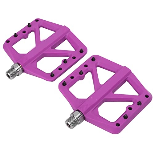 Pedali per mountain bike : Jinyi Pedali Bici, Borchie Antiscivolo Pedali Piattaforma Bicicletta Buona Tenuta all'Aria Buona Presa Uso Sicuro per Mountain Bike(Viola)