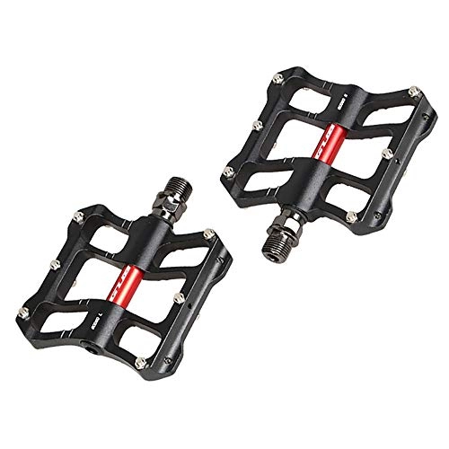 Pedali per mountain bike : JW-YZWJ Lega di Alluminio del Pedale Ultra Light 2 della Bicicletta del Cuscinetto Anti-Skid Mountain Road Bike Pedale Accessori per Biciclette, Nero