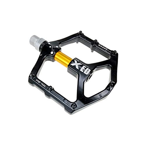 Pedali per mountain bike : Keliour - Pedali per mountain bike, 1 paio di pedali in lega di alluminio, antiscivolo, resistenti, superficie per bici da strada, MTB, 8 colori (SMS-1031) per BMX MTB e bici da strada (colore oro)