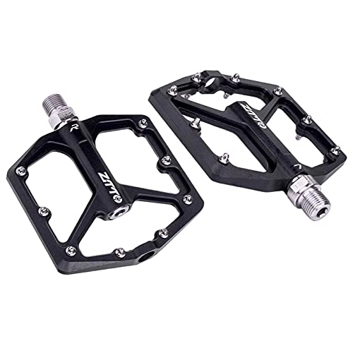 Pedali per mountain bike : lahomia Bicycle Mountain Bike Flat Pedals MTB Cycling 9 / 16 inch Lightweight Nop-Slip Pedal Black