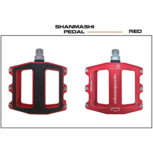 Pedali per mountain bike : Laishutin Pedali Pedali Mountain Bike 1 Paio Pedali Bici Antiscivolo Resistenti in Lega di Alluminio 2 in 1 Completamente Adattati al Pedale Superficie per Bici da Corsa 4 Colori (Color : Red)