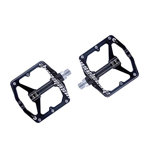 Pedali per mountain bike : Leggero e Pedale stabile Mountain Bike Pedali 1 coppia in lega di alluminio antiscivolo durevole Bike Pedali di superficie for strada MTB Bike 4 colori (SMS-4.5) Antiscivolo ( Color : Black )