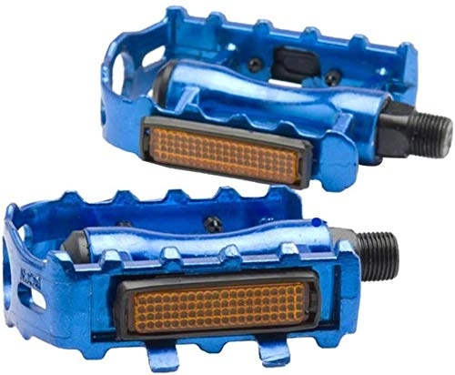 Pedali per mountain bike : LMCLJJ Bicicletta della Montagna Pedali, Resina Pedale, 9 / 16 Pollici Metallo Biciclette pedana Piatta Pedali for Strada di MTB Mountain Bike Bicicletta della Strada (Color : Blue)