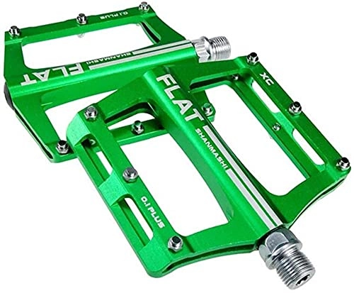 Pedali per mountain bike : LONGJIQ Bike Pedals Mountain Bike 8 Colori Piattaforma Lega Bike Pedali Bike Ultralight MTB Accessori per Bici per Biciclette-Verde Fantastic