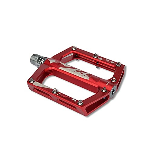 Pedali per mountain bike : LORIEL Pedali per Biciclette portanti, Pedali Antiscivolo e Impermeabili, Mountain Bike Bicycle Road Bici Accessori per Biciclette, Rosso / Nero, Rosso