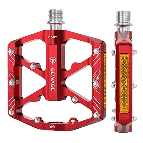 Pedali per mountain bike : LOVIVER Pedale per Mountain Bike Antiscivolo Piattaforma per Bicicletta per Bicicletta Piatti per Strada Mountain BMX MTB Bicicletta, Rosso