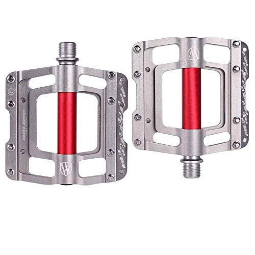 Pedali per mountain bike : Luqifei Pedale Biciclette Pedale for Bicicletta Pedale Antiscivolo e Resistente Pedale for Mountain Bike Pedale Ibrido for Bici da Strada Ultraleggero Ad Alta Resistenza Antiscivolo (Color : Silver)