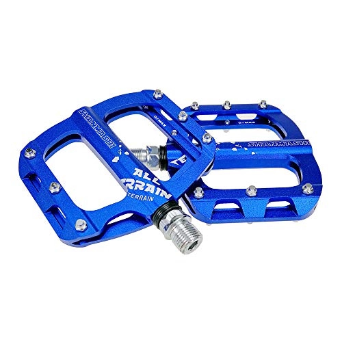 Pedali per mountain bike : Luqifei Pedale Biciclette Pedali Mountain Bike 1 Paio in Lega di Alluminio Antiscivolo Resistente Pedali Bici Superficie per Bici da Strada 7 Colori Ad Alta Resistenza Antiscivolo (Color : Blue)