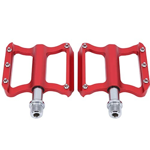 Pedali per mountain bike : Luroze Pedali per Mountain Bike Resistenti, Pedali per Bici, Bici Pieghevoli Mountain Bike per Bici da Strada Mountain Bike(Rosso)