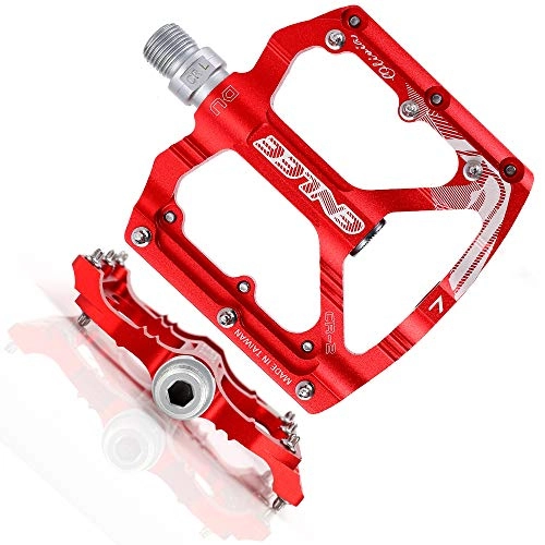 Pedali per mountain bike : MatyKit S Shape Mountain Bike Pedals of Lightweight, Specialized 9 / 16" UD Bearings Ultra Strong Colorful CNC Machined allo.