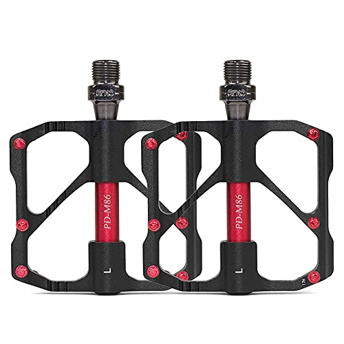 Pedali per mountain bike : Mibee Promuovere Pedale MTB Mountain Bike Pedale Bici da Strada Antiscivolo in Alluminio Ultraleggero a 3 Cuscinetti a Sfere Pedali economici