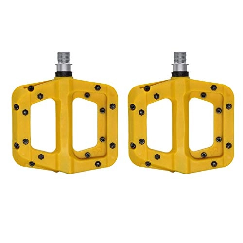 Pedali per mountain bike : MINGDIAN FH for MTB Bike Pedali - 9 / 16 Strada Mountain Bike Pedali, Ad Alta Resistenza Antisdrucciolevoli Pedali della Bicicletta - Vari Colori MD-TB (Color : Yellow)