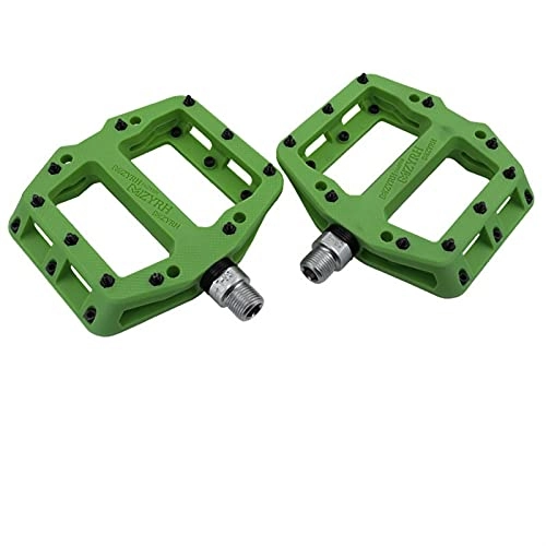 Pedali per mountain bike : MJJCY densità Pedali per Biciclette Ultralight Seal Cuscinetti Nylon Molybdenum Pedali Antiscivolo Pedalino Bici Durabile MTB. Parte della Bicicletta dei Pedali Mandrino (Color : Green)